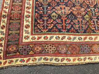 Antique Kurdish Bidjar.

size 5'x11'9''.                             