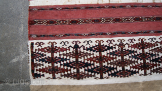 This Is 19th Century Tekke Chuval The White are cotton.                       