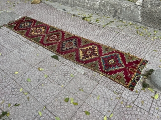Size: 80x380 cm.
Central Anatolia, Kırsehir Runner Rug. You can send an e-mail to get more information. If you cannot reach us due to problems in the e-mail; You can reach me via  ...