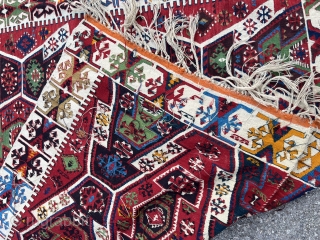 West Anatolia Turkish Kilim Rug Natural Wool, Natural Dyes. 
Size: 175x383                      