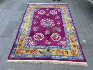 Antique China carpet. Circa 1920 size: 182x265 cm                         