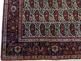 ANTIQUE PERSIAN FERAGHAN RUG
FROM 1880-1890'S
PERFECT CONDITION
ENDS,SIDES AND FIELD -ALL ORIGINAL-
NO WEAR,NO TOUCH UP,NO OLD-NEW REPAIRS
                  