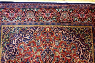 THIS IS A MAGNIFICENT DABEER KASHAN RUG IN PERFECT CONDITION.
THE RUG IS IN MINT CONDITION. NO OLD REPAIRS,NO WORN AREAS AND NO TOUCH UP.
NO ODOR,NO SMELL.
THE SIZE IS 4'4 BY 6'9 FEET  ...