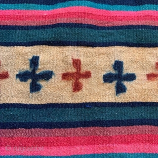 Tibetan blanket, phulo tigma pattern
first part 20th century
67 cm x 127 cm
                     