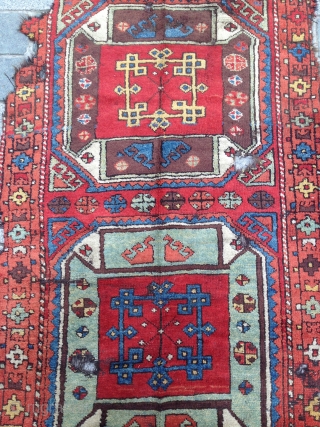 Early 19th Century Kürdish rug Really colorful one.Size 103 x 335 cm
                     