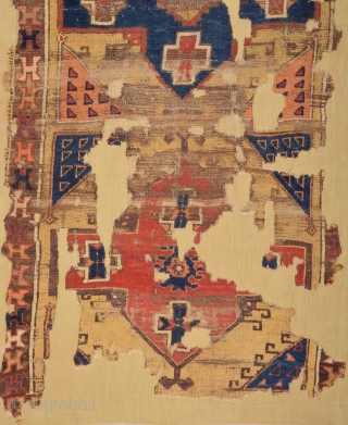 Central Anatolian Cappadocia Fragment circa 1750 size 129x295 cm mounted on linen                     