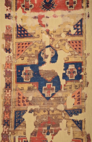 Central Anatolian Cappadocia Fragment circa 1750 size 129x295 cm mounted on linen                     