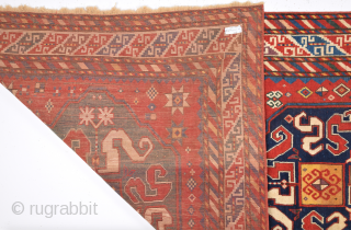 1868 Dated Caucasian Wolkanband rug.It's in perfect condition and all is original Size 130 x 275 cm                