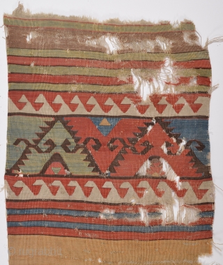 18th Century Central Anatolian Kilim size 73x290 cm                         