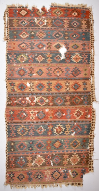 Colorful Shahsevan Kilim circa 1800 size 154x330 cm                         