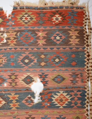 Colorful Shahsevan Kilim circa 1800 size 154x330 cm                         