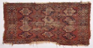 An Early Ersari Cuval circa 1850 size 70x140 cm as found it                     