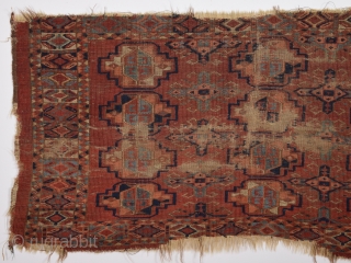 An Early Ersari Cuval circa 1850 size 70x140 cm as found it                     