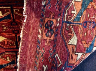 Early 19 th century Tekke Torba fragment size 46x92 cm                       