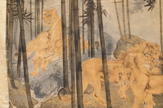 Yuzen Velvet  tapestry mainly produced in Japan the Meiji era(1868-1912)
65cm x 132cm                    