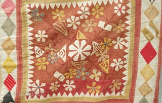 Vintage ralli quilt with delicate embroidery on backside. Please feel free to ask further information and photos. 

The price doesn't include transportation fee.
          
