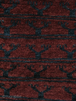 Yomud Engsi, West Turkestan from the mid 19th century. It is 5’4” x 4’1”. Exhibited in “Rugs from Private Collections in the Thirteen Original States", Marketplace Design Center, Philadelphia, Eight International Conference  ...