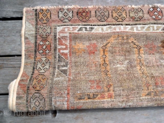 Caucasian Prayer Rug measuring 3.9 x 2.7. 17-photos upon request.                       