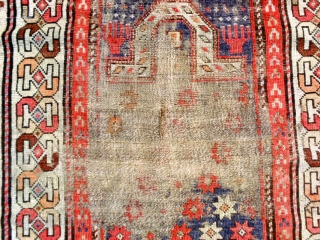 Caucasian Prayer Rug measuring 4.10 x 3.0. 14-photos upon request                       