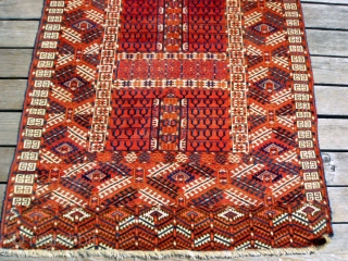 Afghan Teke Kachli Rug c.1870 measuring 4.8 x 4.0. 16-photos upon request                     