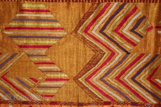 Sarpallu Phulkari from East (Punjab)India called As Sarpallu(Patang Design).Proper Samalsar, kotkapura of Punjab India.One of the rare design in Indian Phulkari.(DSE02180).            