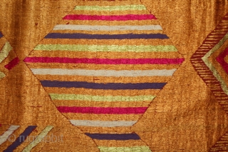 Sarpallu Phulkari from East (Punjab)India called As Sarpallu(Patang Design).Proper Samalsar, kotkapura of Punjab India.One of the rare design in Indian Phulkari.(DSE02180).            