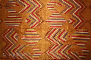 Sarpallu Phulkari from East (Punjab)India called As Sarpallu(Patang Design).Proper Samalsar, kotkapura of Punjab India.One of the rare design in Indian Phulkari.(DSE02180).            