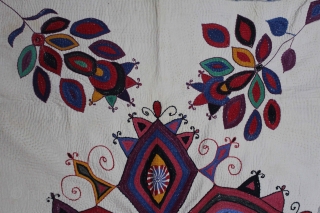 Vintage Kantha embroidery with cotton thread Kantha Probably From East Bengal(Bangladesh)Region India.Its size is 82cm x 120cm.(DSC01620).                