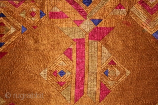 Sarpallu Phulkari from East (Punjab)India called As Sarpallu(Patang Design).Proper Shahkot Moga District of Punjab India.One of the rare design in Indian Phulkari.(DSL01660).           