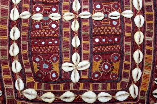 Banjara Gala From Karnataka,South India.C.1900.Embroidered on cotton.Gala is Traditionally Used by Women to Carry Pots on their Heads.Its size is 25cm x 29cm.(DSL03540).          
