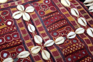 Banjara Gala From Karnataka,South India.C.1900.Embroidered on cotton.Gala is Traditionally Used by Women to Carry Pots on their Heads.Its size is 25cm x 29cm.(DSL03540).          