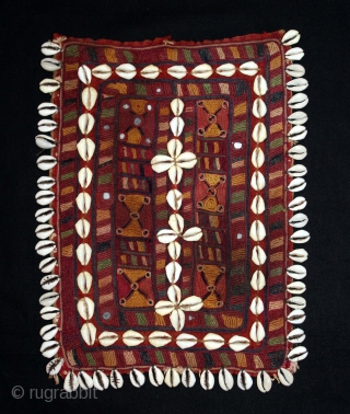 Banjara Gala From Karnataka, South India.C.1900. Embroidered on Cotton. Gala is Traditionally Used by Women to Carry Pots on their Heads. Its size is 24cm x 30cm.(DSL04230).      