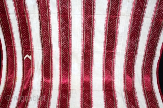 Thirma Phulkari From West(Pakistan)Punjab India Called As Thirma Bagh.C.1900.Floss Silk on Hand Spun Cotton khaddar Cloth.(DSL05380).                 