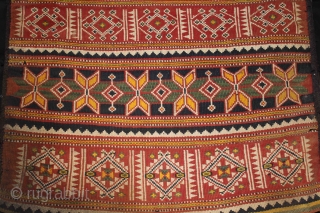 Camel Bag flatwoven textile from thar Desert Region near Jaisalmer Rajesthan India or Sind Area Pakistan.Its size is 82cm x 144cm.It was used festive occassions.(DSL03570).        