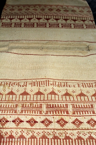 Donkey Trapping Bag From Kutch Gujarat,India.C.1900.Used for Carrying the Salt in White Rann Of Kutch.Its size is 65cm X 123cm.(DSL02830).             