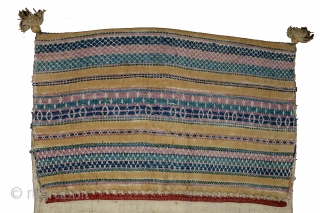 Donkey Trapping Bag From Kutch Gujarat,India.C.1900.Used for Carrying the Salt in White Rann Of Kutch.Its size is 66cm x 102cm.(DSL03610).             