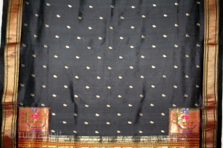 Rare Paithani sari, named after the Paithan region in Maharashtra India.It’s an real silver treads zari weave .where they are woven by hand. Made from very fine silk, it is considered as  ...