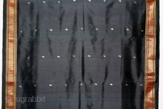 Rare Paithani sari, named after the Paithan region in Maharashtra India.It’s an real silver treads zari weave .where they are woven by hand. Made from very fine silk, it is considered as  ...