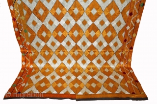 Phulkari From West(Pakistan)Punjab India. Rare Design Of Bagh. Floss Silk on Hand Spun Cotton khaddar Cloth. Mint condition.(DSL02990).               