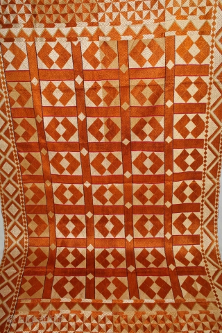 Phulkari from West(Pakistan)Punjab India.Very Rare Design.Extremely Fine Phulkari.(DSE01890).                         