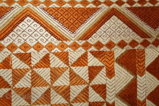 Phulkari from West(Pakistan)Punjab India.Very Rare Design.Extremely Fine Phulkari.(DSE01890).                         