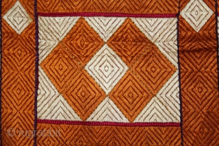 Phulkari from West(Pakistan)Punjab India.Very Rare Design.Extremely Fine Phulkari.(DSE01890).                         