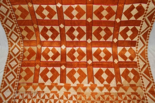 Phulkari from West(Pakistan)Punjab India.Very Rare Design.Extremely Fine Phulkari.(DSE01890).                         