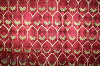 Thirma Phulkari From West(Pakistan)Punjab India Called As Thirma Bagh Rare Design.C.1900.Floss Silk on Hand Spun Cotton khaddar Cloth.Its size is W-135cm x L-240cm.(DSLR04400).          