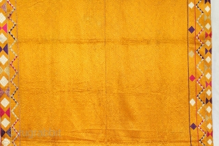 Vari-Da-Bagh from West (Pakistan) Punjab India Called As Vari-Da-Bagh.Rare Pallu Design.Extremely Fine Phulkari.(DSE01900).                    