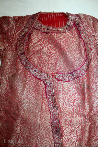 Angarakha Child(Costume)Real Silver and Gold Work, Warm Fabric From Rajasthan India.C.1900.Worn by Royal Family of Rajasthan.(DSC05970).Please email me at indianarts1369@gmail.com             