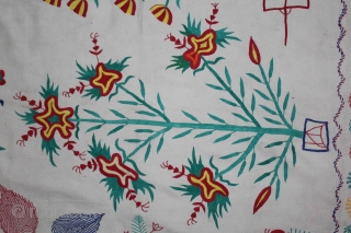 Vintage Kantha Quilted embroidery with cotton thread Kantha Probably From East Bengal(Bangladesh)Region India.Its size is 123cm x 178cm.(DSL01950)
               