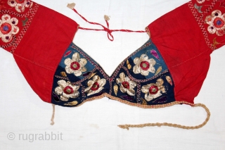 Chamba Embroidery Child Backless(Choli) From Chamba,Himachal Pradesh India.Circa.1900.(DSC05560).                         