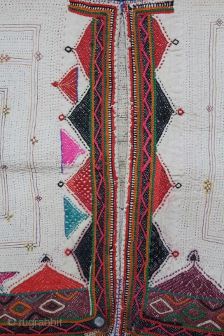 Embroidery Dowry Bag Made by Gadhvi (Chaaran) Community of Dwarka region of Saurashtra Gujrat India.Early 20"Century.Embroidery on Cotton.Very unusual and rare to find such Dowry Bag.Its size is W-64cm X L-48cm.(DSL03130).  