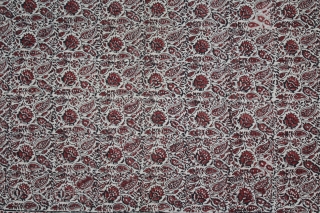 Rajai Cover Double-Sided Block Print on Cotton Khadi From Rajasthan India.C.1900.Its size is 150cm x 250cm.(DSL02460).
                 